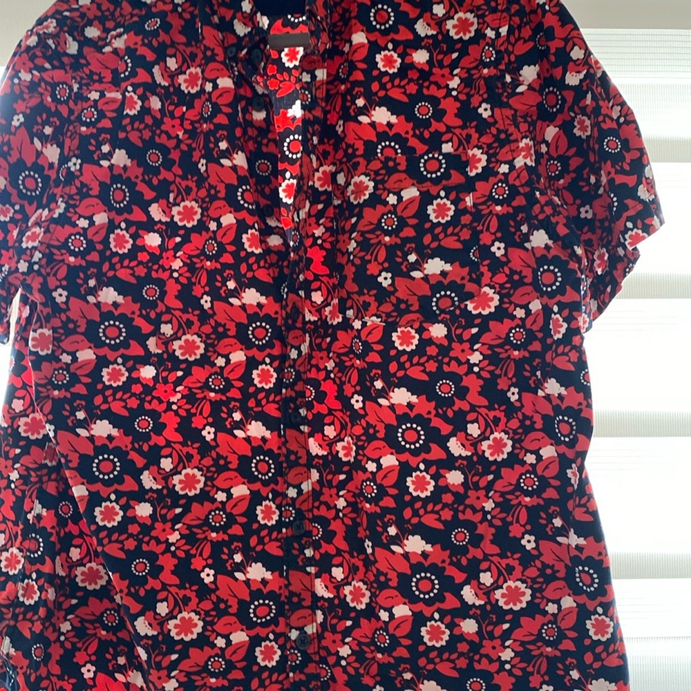 Amazing Denim and Flower Shirt.